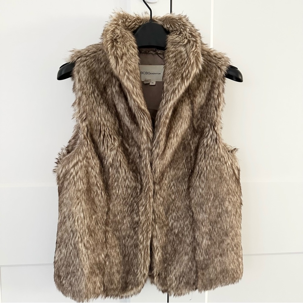 BCBG Faux fur Vest